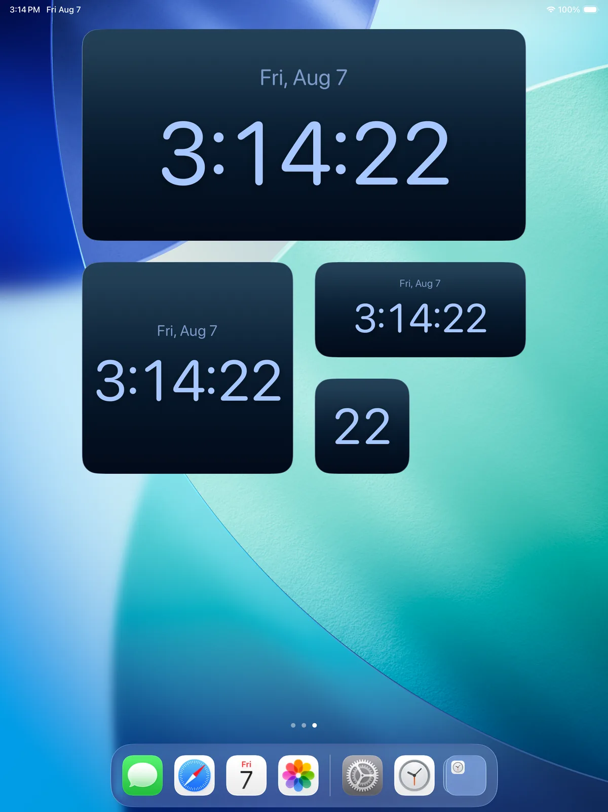 iPad Home Screen widgets